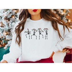 Dancing Skeletons Sweatshirt, Funny Skeleton Shirt, Funny Christmas Shirt, Christmas Sweatshirt, Christmas Party Shirt,