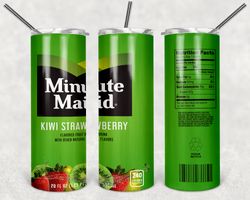 Minute Maid Kiwi Strawberry Tumbler Wrap Design - PNG Sublimation Printing Design - 20oz Tumbler Designs.