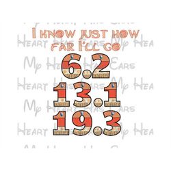 I know how far I'll go Moana quote song Marathon png digital file sublimation print Waterslide tshirt design