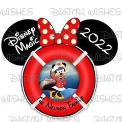 Red Minnie Mouse DCL life preserver family vacation image personalized png clipart digital file sublimation print Waters