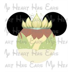 Tiana The princess and the frog Minnie Mouse head ears image png digital file sublimation print Waterslide tshirt design