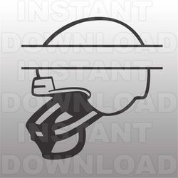 Football Helmet SVG File,Football Monogram SVG -Cutting Template- Vector Art Commercial & Personal Use- Cricut,Cameo,Sil
