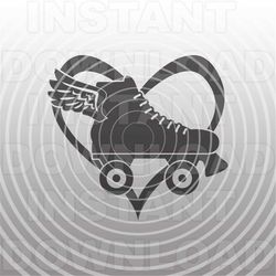 Roller Skates SVG File,Love Heart Roller Derby SVG -Vector Art Commercial/Personal Use-svg for Cricut ,svg file for Silh