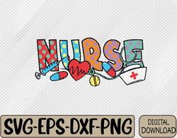 Nursing Nurse Heartbeat Stethoscope Nursing Students Svg, Eps, Png, Dxf, Digital Download