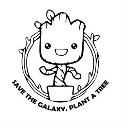 Save The Galaxy Plant A Tree Svg, Guardians Of The Galaxy, Groot, Groot Svg, Baby Groot, I Am Groot, Baby Groot Svg, Png