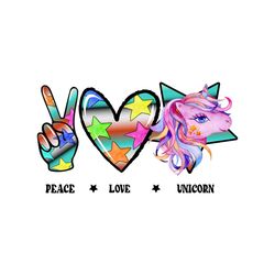 Peace Love Unicorn Sublimation Png