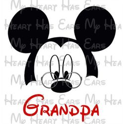 Mickey Mouse face grandpa image png digital file sublimation print Waterslide tshirt design