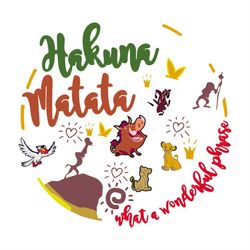Hakuna matata what a wonderful svg