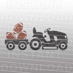 Football with Riding Mower SVG File - Commercial & Personal Use - svg file for Cricut,svg file for Silhouette,vinyl cutt