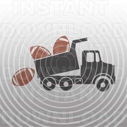 Football Dump Truck SVG File -Vector Art for Commercial & Personal Use- Cricut Air,Silhouette,Cameo,Vinyl Decal,Iron on