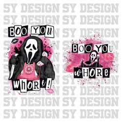 boo you whore, mean girls, ghost face sublimation, png, digital download,