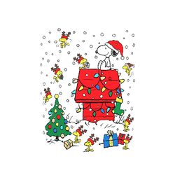 Dog And Home Svg, Cartoon Svg, Snoopy Svg, Home Svg, Christmas Svg, Famous Cartoon Character Svg, Fictional Character Sv