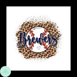 Milwaukee Brewers Shirt Svg Milwaukee Brewers Leopard Vector, Gift For MLB Svg Diy Craft Svg File For Cricut, Milwaukee