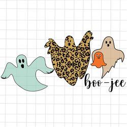 Ghost Boo Jee Leopard Halloween Svg, Boo Jee Svg, Ghost Halloween Svg, Cute Ghost Svg