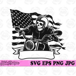 US Biker Skull svg, Motorbike Jpeg Cut File, Rider Dad T-shirt Design png, Big Bike Rally Cut File, Motorcycle Jpeg Club