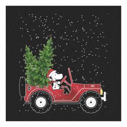 Car Christmas Svg, Vehicle Svg, Red Truck Svg, Snoopy Svg, Pine Tree Svg, Santa Hat Svg, Christmas Tree Svg, Snow Svg, M
