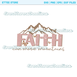 Faith can move mountains religious inspirational quotes popular best seller png sublimation design download