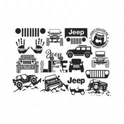 Jeep Life Bundle Svg, Vehicle Svg, Jeep Svg, Off Road Svg, 16 Designs Svg, Transport Svg, Vehicle Legends Codes Svg, Veh