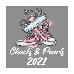Chucks And Peals 2021 Svg, Trending Svg, Kamala Harris Svg, VP 2021 Svg, Madam VP Svg, Chucks And Pearls, Converse Svg,