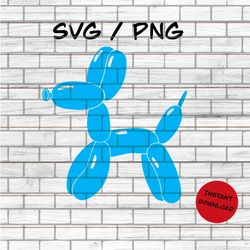 balloon dog svg, png, cut file, iron on, transfer