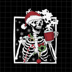 Skeleton Drinking Coffee Latte Christmas Svg, Skeleton Christmas Svg, Skull Christmas Svg, Skeleton Xmas Svg, Coffee Chr