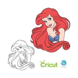 2 Ariel SVG Bundle SVG for Cricut and Silhouette Cutting Machines, The Little Mermaid