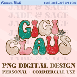 Family Christmas Png, Leopard Gigi Claus Png, Groovy Christmas Png, Sublimation Designs Downloads, Vintage Holiday Graph
