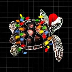 Turtle Christmas Lights Png, Christmas Turtle Png, Christmas Family Png, Turtle Xmas Png, Turtle Santa Hat Png