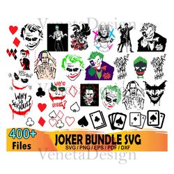 400 Joker Bundle Svg, Joker Svg, Villain Svg, Harley Quinn Svg
