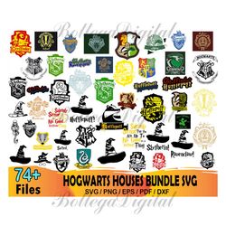 74 Hogwarts Houses Bundle Svg, Harry Potter Svg, Hogwarts Svg