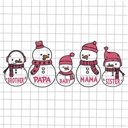 Snowman family christmas svg, Snowman family svg, Cute Snowman svg, Family Snowman svg, Family Christmas svg