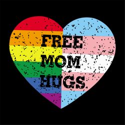 Free Mom Hugs Shirt Svg, LGBT Pride Rainbow, LGBT Shirt Svg, Happy Pride Month Cricut, Silhouette, Svg, Png, Dxf, Eps
