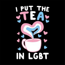 I Put The Tea In LGBT Svg, LGBT Pride Rainbow, LGBT Shirt Svg, Happy Pride Month Cricut File, Silhouette, Svg, Png, Dxf,