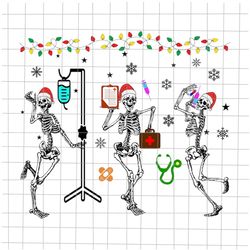 Dancing Skeleton Nurse Christmas Svg, Skeleton Nurse Xmas Svg, Dancing Nurse Christmas Svg, Dancing Xmas Svg, Dancing Sk