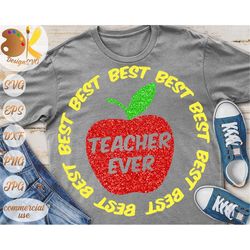 Best Teacher Ever SVG | Apple SVG | Teacher SVG | School Svg | Cricut File