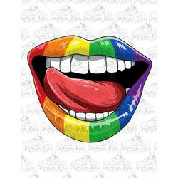 PRIDE - Rainbow - Pride Lips- Sublimation - PNG Image- Digital Image