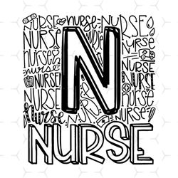 N Nurse Svg, Jobs Svg, Nurse Svg, Nurse Life Svg, Hopital Svg, Nurse Hat Svg, Stethoscope Svg, Syringe Svg, Ambulance Sv