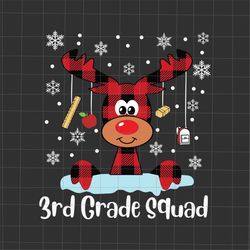 3rd Grade Squad Christmas Svg, 3rd Grade Reindeer Santa Hat Svg, 3rd Grade Christmas Svg, 3rd Grade Xmas Svg
