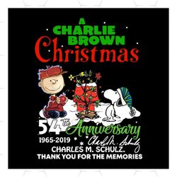 A Charlie Brown Christmas 54th Anniversary Svg, Christmas Svg, Charlie Brown Svg, Snoopy Svg, Santa Hat Svg, 54 Annivers