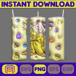 Inflated Mickey and Friends Cartoon Tumbler, Winnie The Pooh Tumbler Wraps 20oz Skinny Sublimation (4)