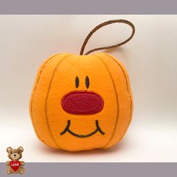 Personalised Plush Soft Toy Haloween Pumpkin with face ,Super cute personalised soft plush toy