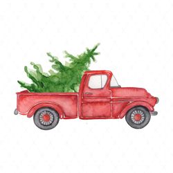 Red Christmas Truck Pine Trees Svg, Christmas Svg, Pine Trees Svg, Red Truck Svg, Christmas tree Svg, Christmas Light Sv