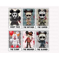 Bundle Halloween Horror Tarot Card Png, Horror Movie Killers Png, Halloween Png, Horror Halloween Png, Halloween Friends