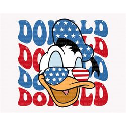 Retro Happy 4th of July Svg, Duck Head Svg, July 4th Svg, Fourth of July Svg, America, American Flag Svg, 1776 Svg, Inde