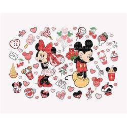 Valentine Doodle Svg, Valentine Svg, Funny Valentine's Day, Valentine's Day Svg, Mouse And Lover Svg, Mouse Love, Valent