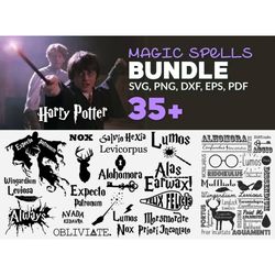 Harry Potter Magic Spells svg bundle