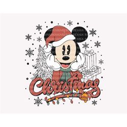 Christmas Light Png, Snowflakes Png, Family Vacation Png, Mouse Christmas Png, Mouse Santa Hat PNG, Mouse Winter, Holida