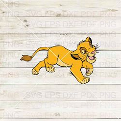 Simba The Lion King 003 Svg Dxf Eps Pdf Png, Cricut, Cutting file, Vector, Clipart