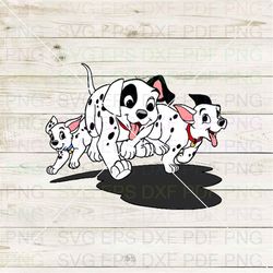 Cute Puppy Puppies Silhouette 101 Dalmatians 026 Svg Dxf Eps Pdf Png, Cricut, Cutting file, Vector, Clipart