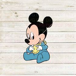 Baby Mickey Mouse 011 Svg Dxf Eps Pdf Png, Cricut, Cutting file, Vector, Clipart
